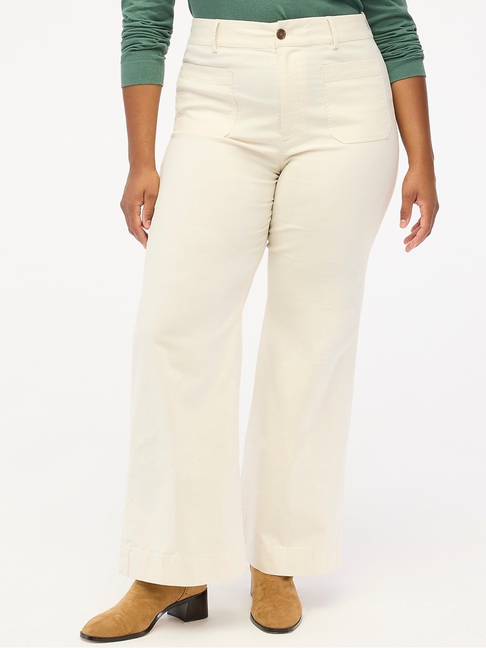 J. Crew Factory Lizzie Wide-leg Pant in Natural NWT Women’s Size 32 Linen Blend